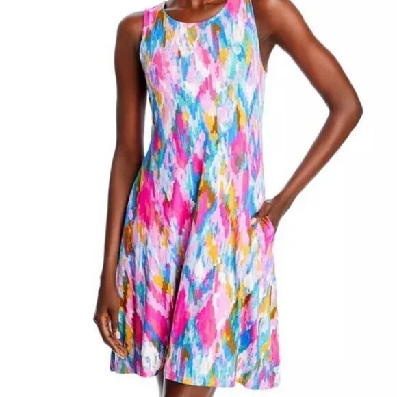Cupio Dresses & Skirts - Cupio Size Unknown, Stamped Trapeze Pocket Sleeveless Swing Dress Exc. Used Cond